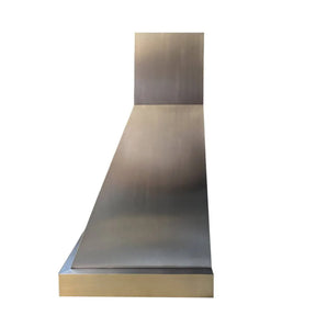 Fobest Wall Mount Stainless Steel Range Hood with Gold Bands FSS-19-Stainless Steel Range Hood-Fobest