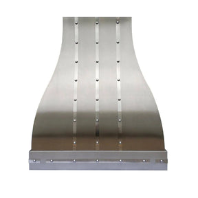 Fobest Wall Mounted Stainless Steel Kitchen Hood with Polish Band FSS-27-Stainless Steel Range Hood-Fobest