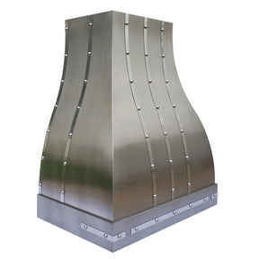 Fobest Wall Mounted Stainless Steel Kitchen Hood with Polish Band FSS-27-Stainless Steel Range Hood-Fobest