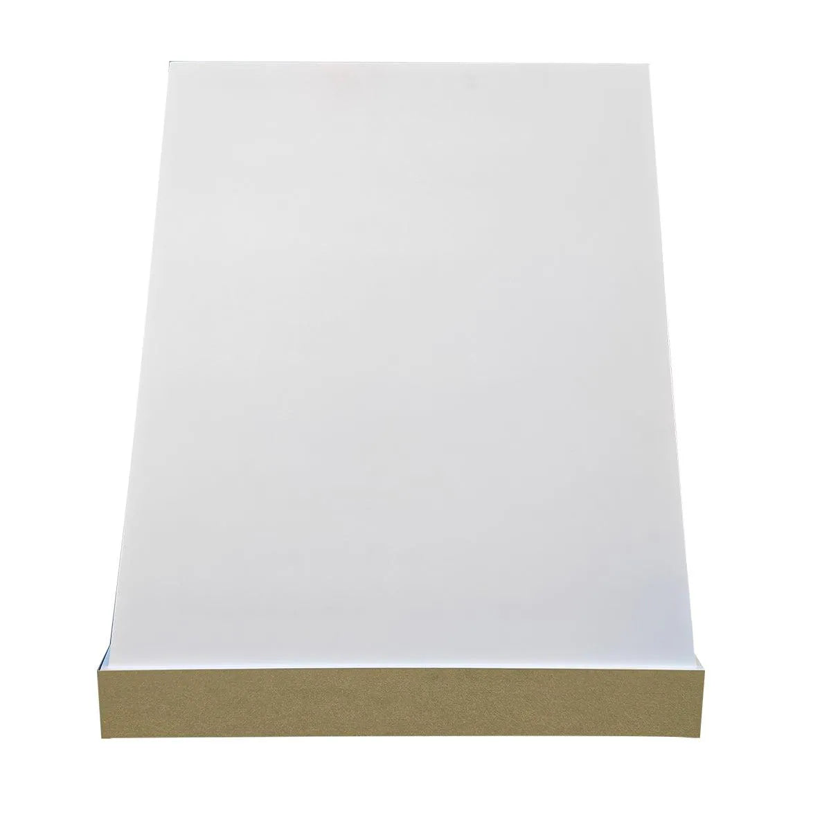 Fobest White Custom Kitchen Hood with polished brass accent FSS-176-Stainless Steel Range Hood-Fobest