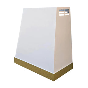 Fobest White Custom Kitchen Hood with polished brass accent FSS-176-Stainless Steel Range Hood-Fobest
