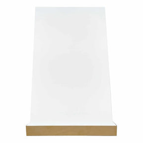 Fobest White Custom Kitchen Hood with polished brass accent FSS-176-Stainless Steel Range Hood-Fobest