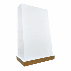 Fobest White Custom Kitchen Hood with polished brass accent FSS-176-Stainless Steel Range Hood-Fobest