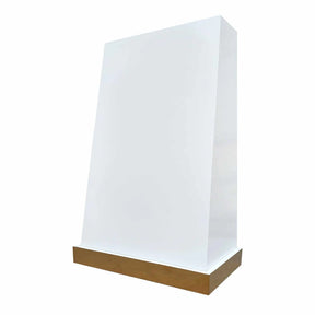 Fobest White Custom Kitchen Hood with polished brass accent FSS-176-Stainless Steel Range Hood-Fobest