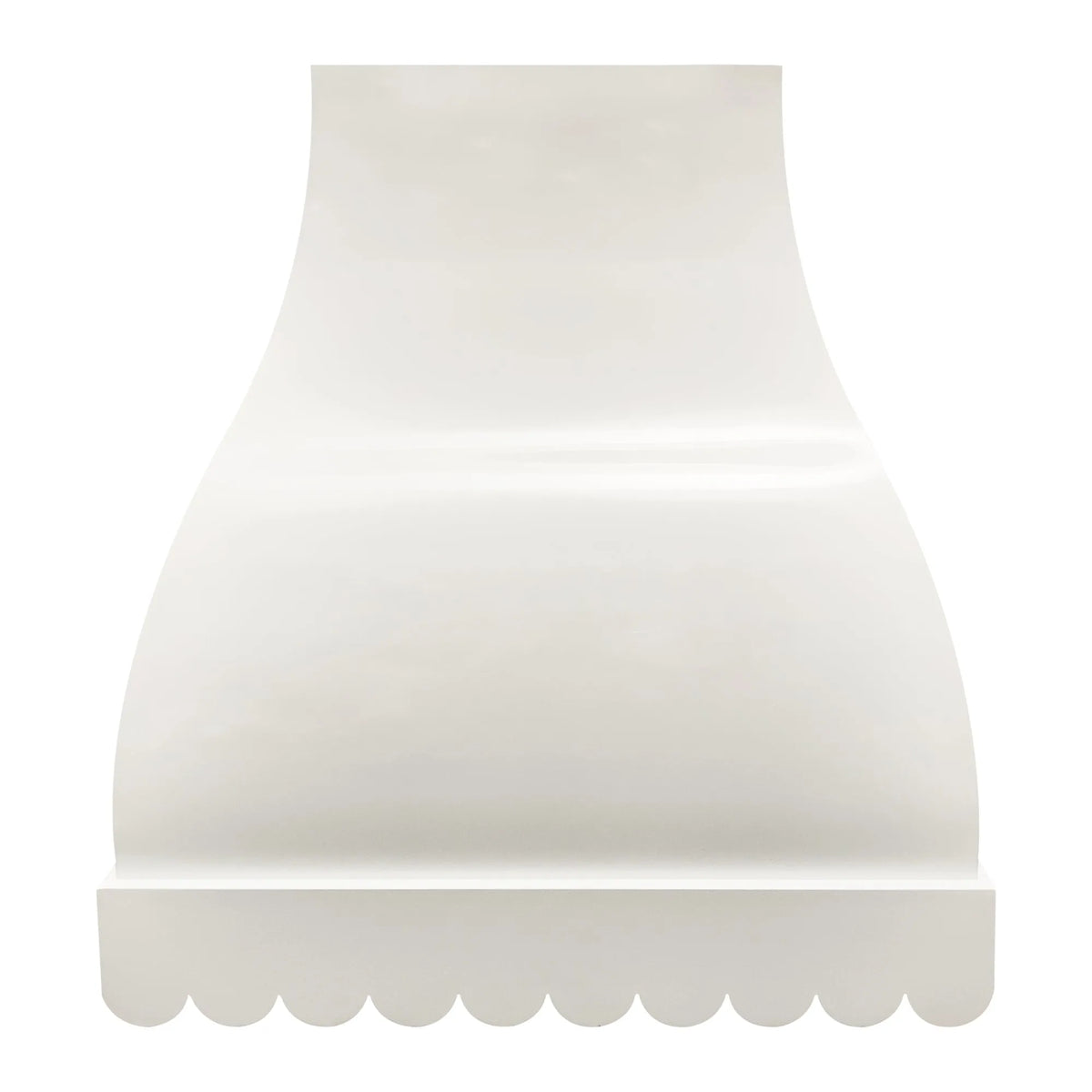 Fobest White Custom Range Hood Stainless Steel Scalloped Edge FSS-456