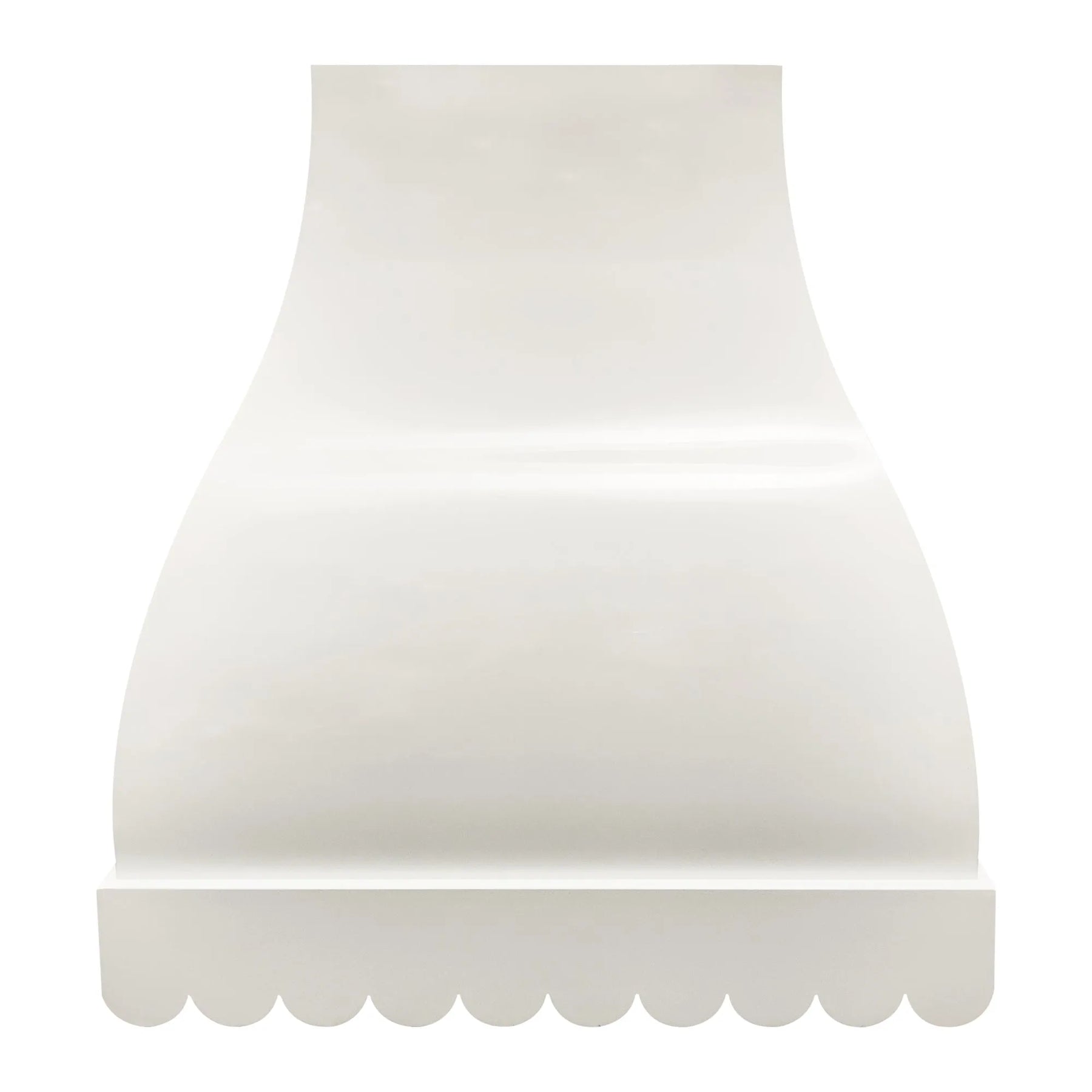 Fobest White Custom Range Hood Stainless Steel Scalloped Edge FSS-456