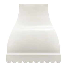 Fobest White Custom Range Hood Stainless Steel Scalloped Edge FSS-456