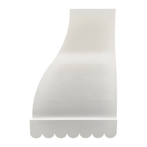 Fobest White Custom Range Hood Stainless Steel Scalloped Edge FSS-456