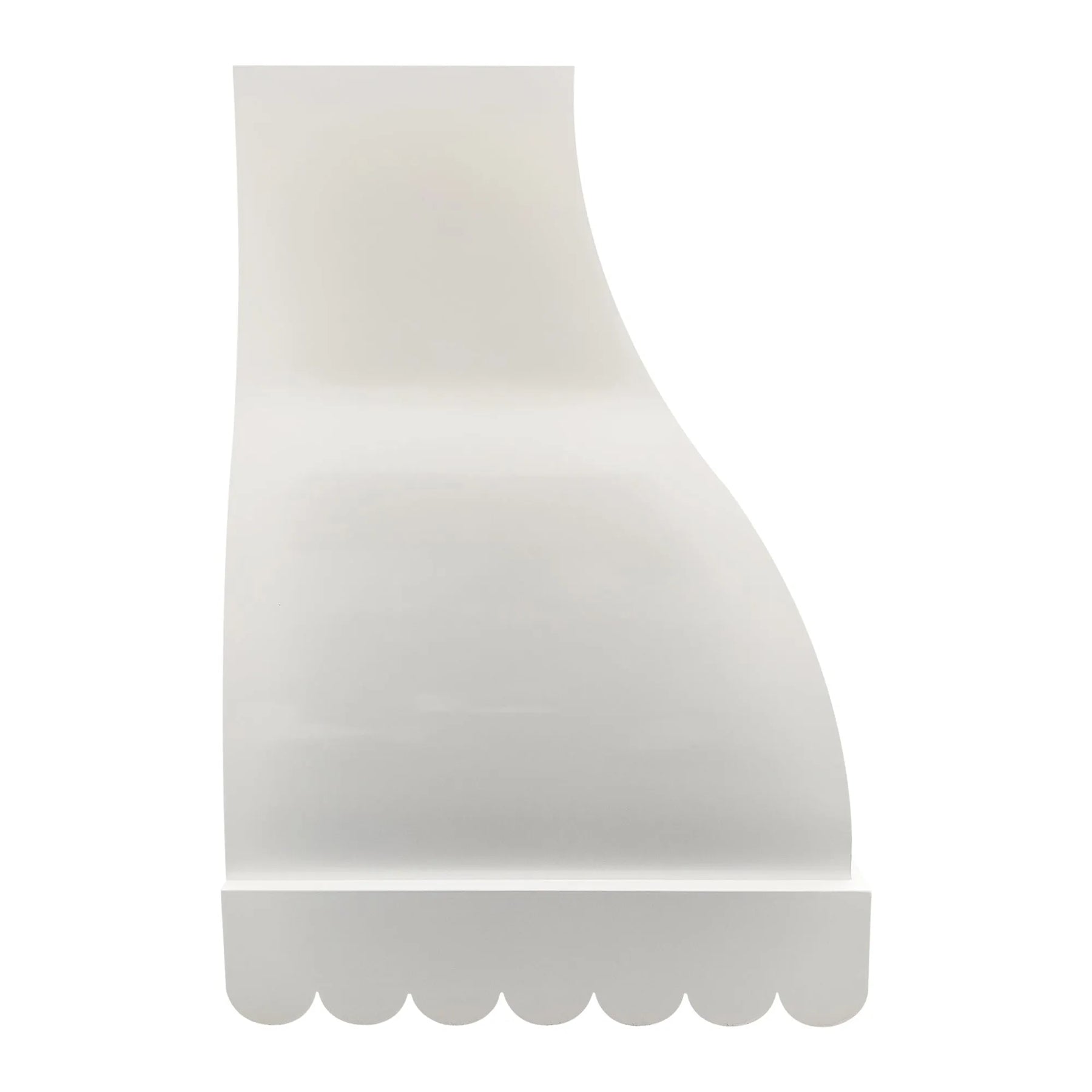 Fobest White Custom Range Hood Stainless Steel Scalloped Edge FSS-456