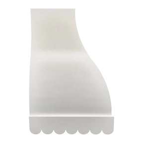 Fobest White Custom Range Hood Stainless Steel Scalloped Edge FSS-456