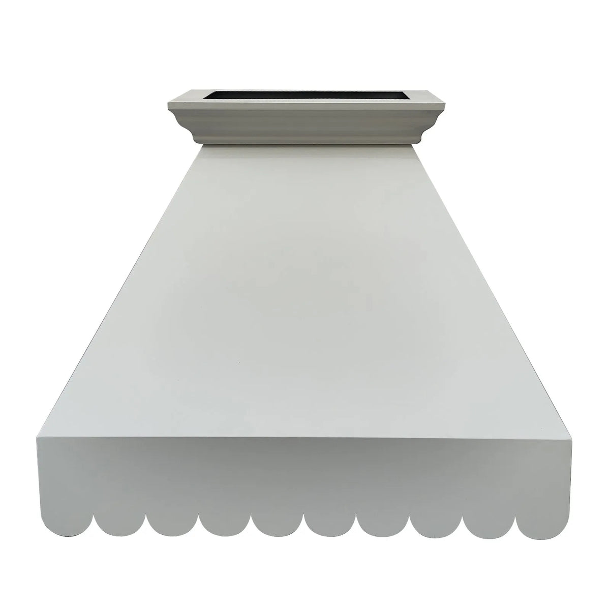 Fobest White Kitchen Range Hood with Scalloped Edge FSS-409-Stainless Steel Range Hood-Fobest