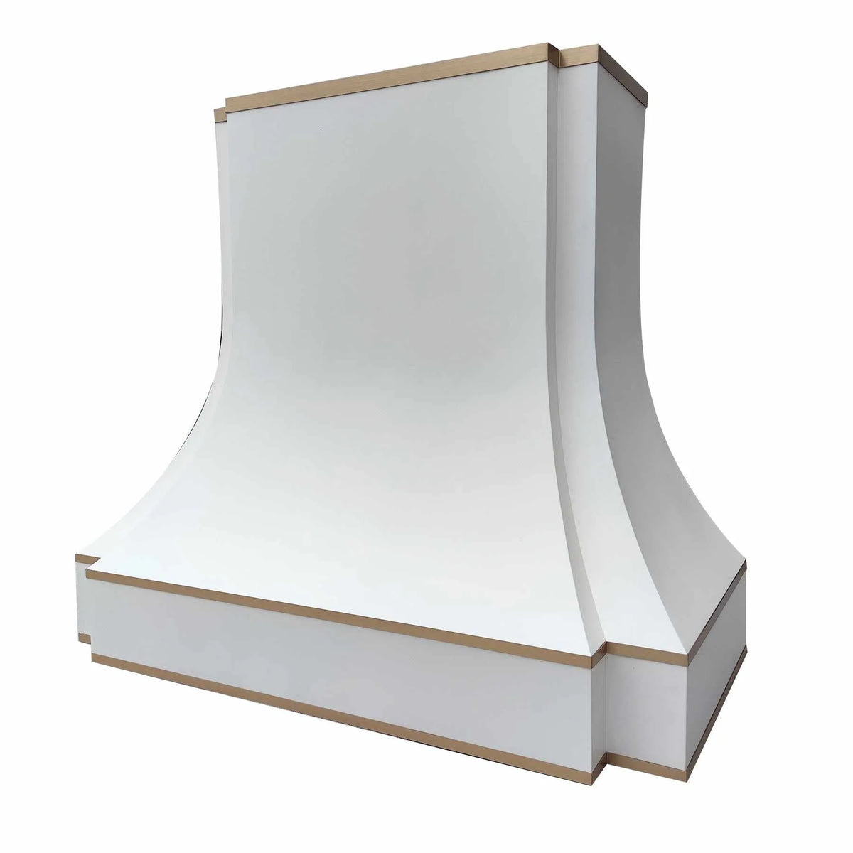 Fobest White Range Hood with Brass Trims FSS-288-Stainless Steel Range Hood-Fobest