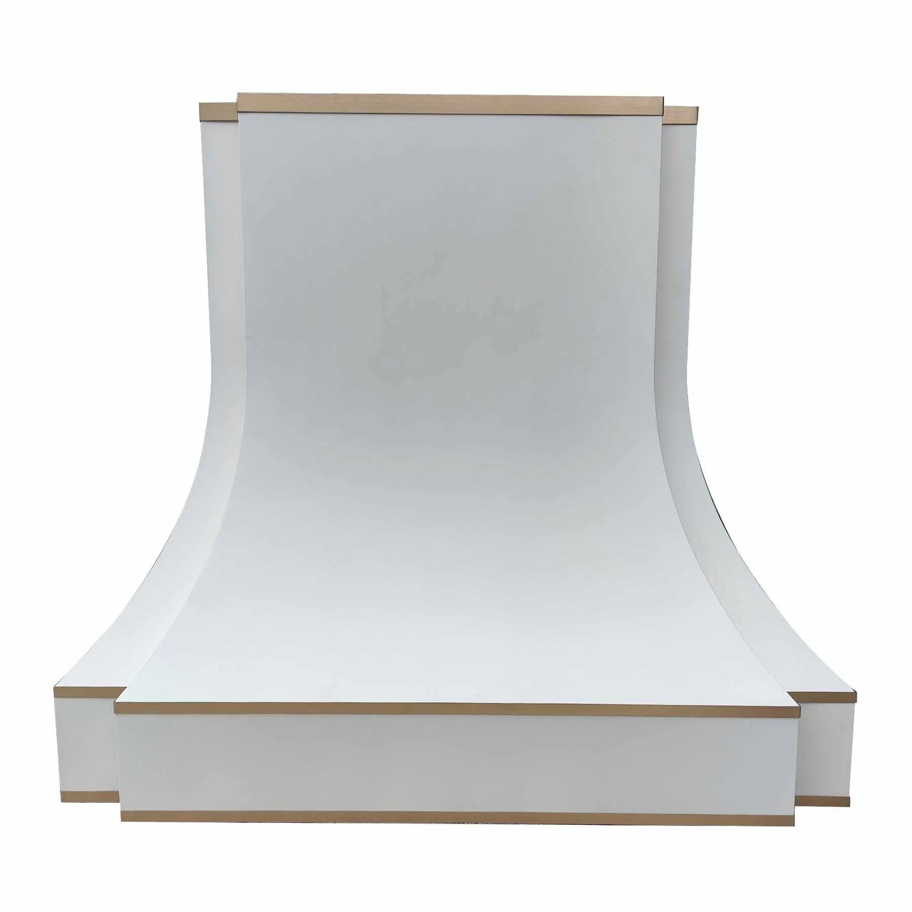 Fobest White Range Hood with Brass Trims FSS-288-Stainless Steel Range Hood-Fobest