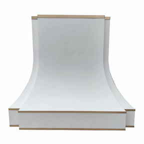 Fobest White Range Hood with Brass Trims FSS-288-Stainless Steel Range Hood-Fobest