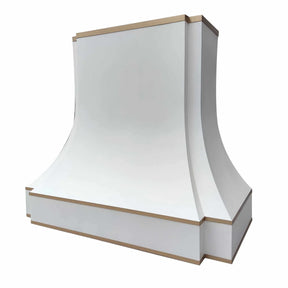 Fobest White Range Hood with Brass Trims FSS-288-Stainless Steel Range Hood-Fobest