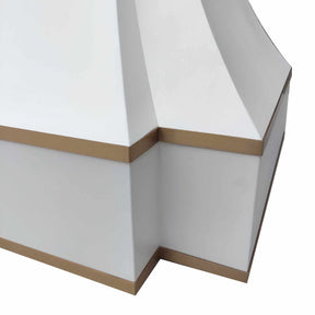 Fobest White Range Hood with Brass Trims FSS-288-Stainless Steel Range Hood-Fobest