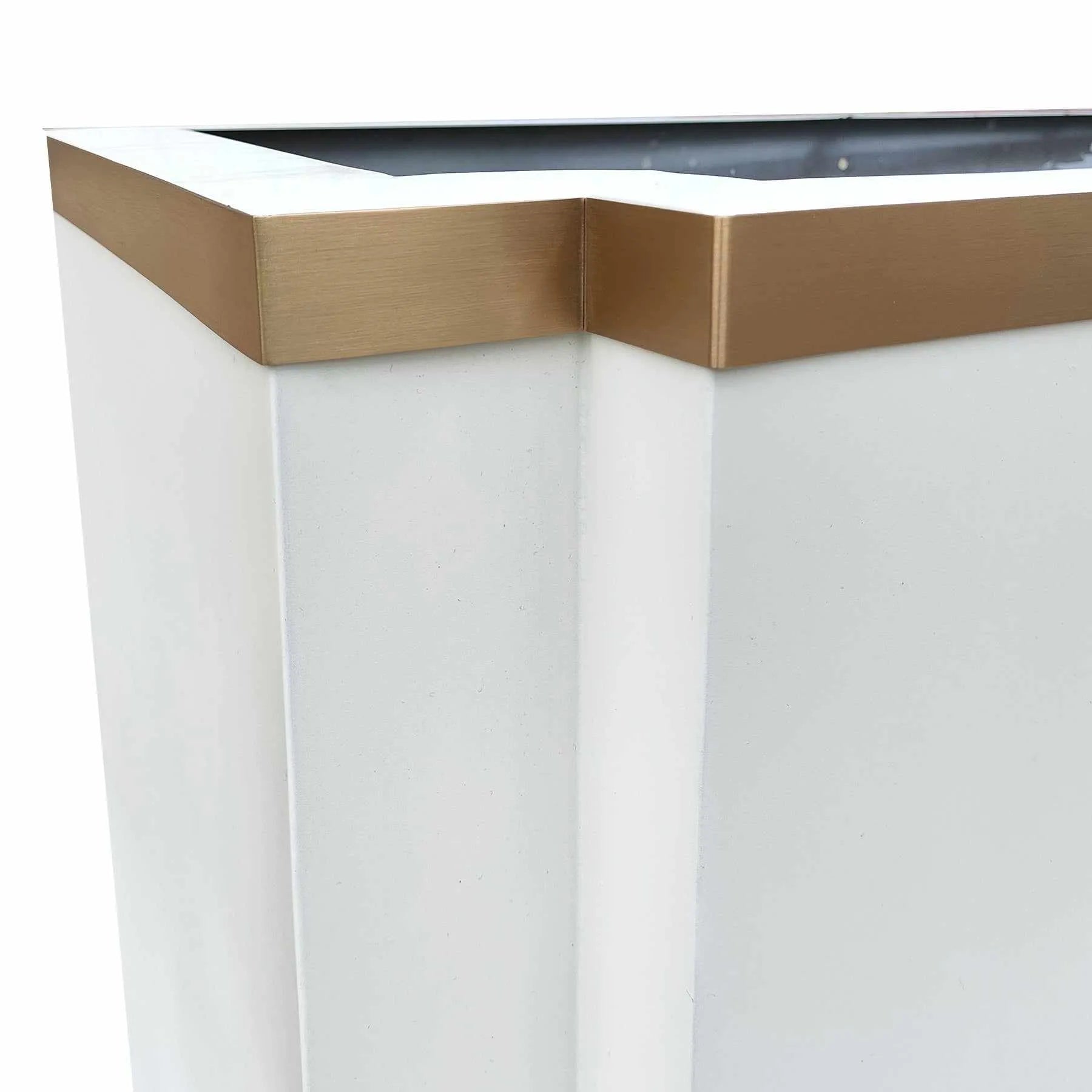 Fobest White Range Hood with Brass Trims FSS-288-Stainless Steel Range Hood-Fobest