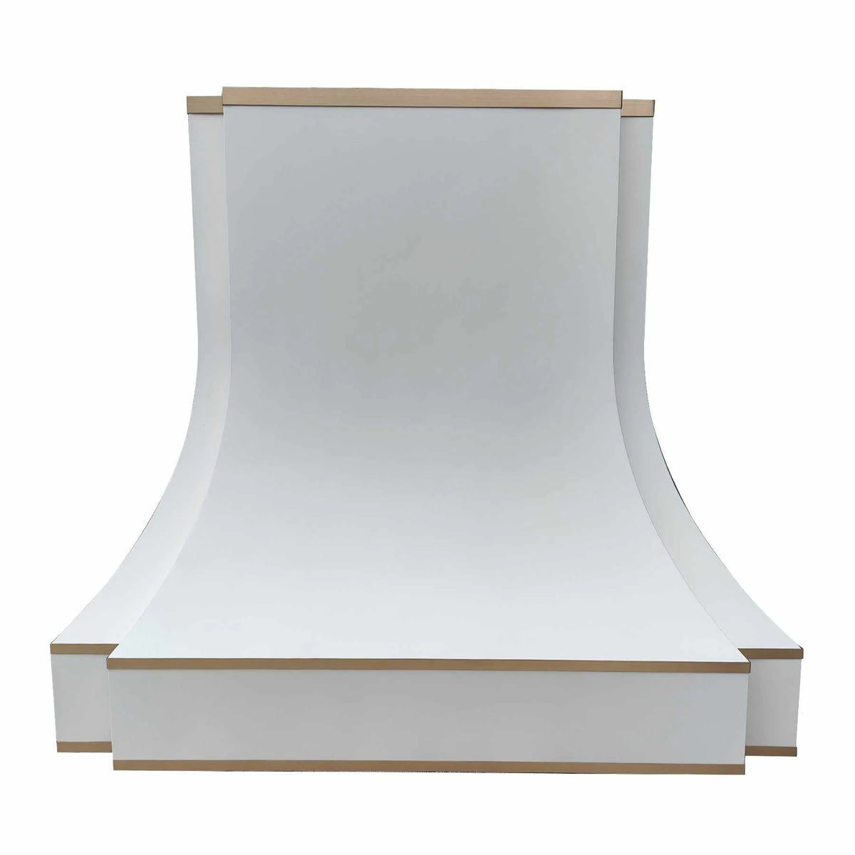 Fobest White Range Hood with Brass Trims FSS-288-Stainless Steel Range Hood-Fobest