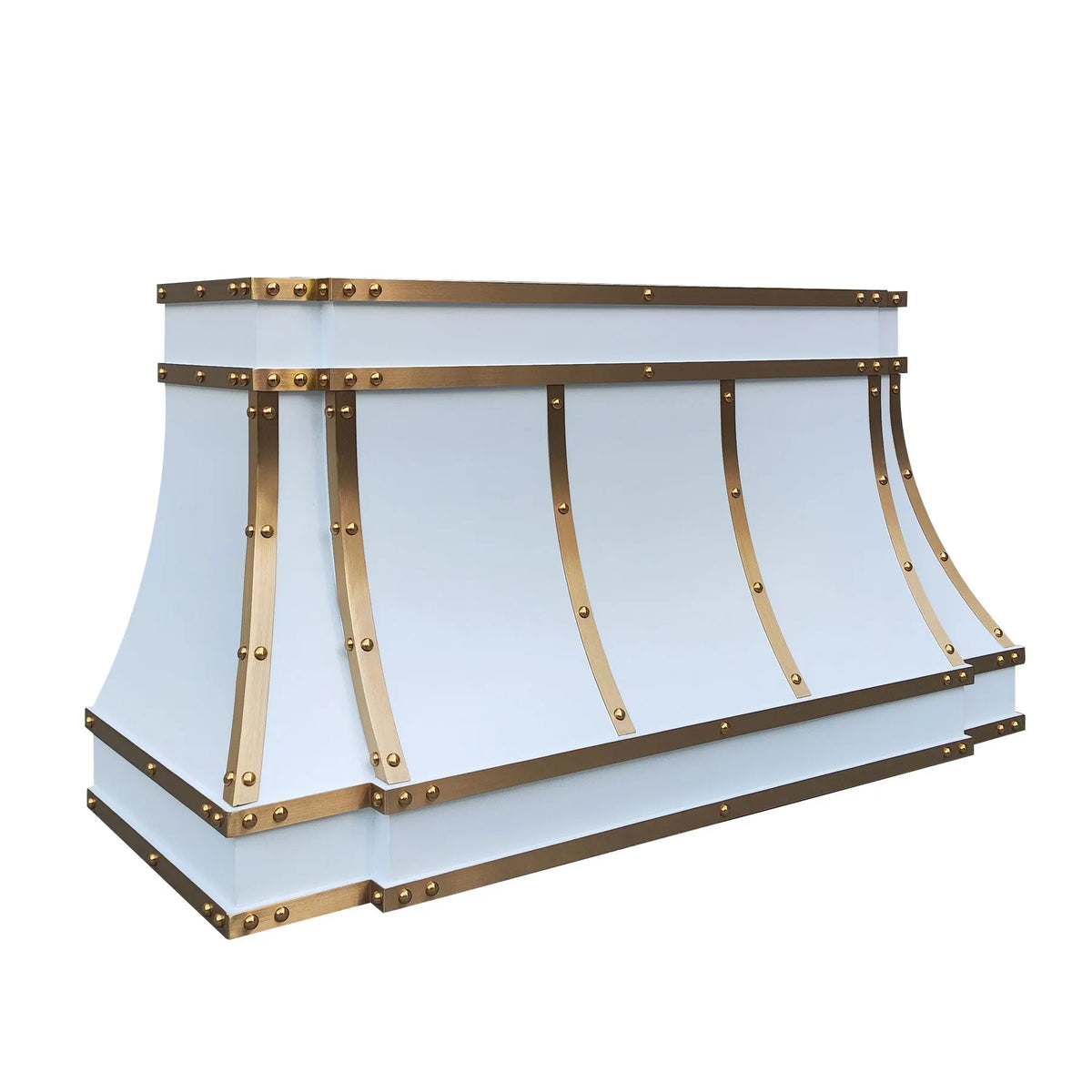 Fobest White Stainless Steel Range Hood with Brass Color FSS-312-Stainless Steel Range Hood-Fobest