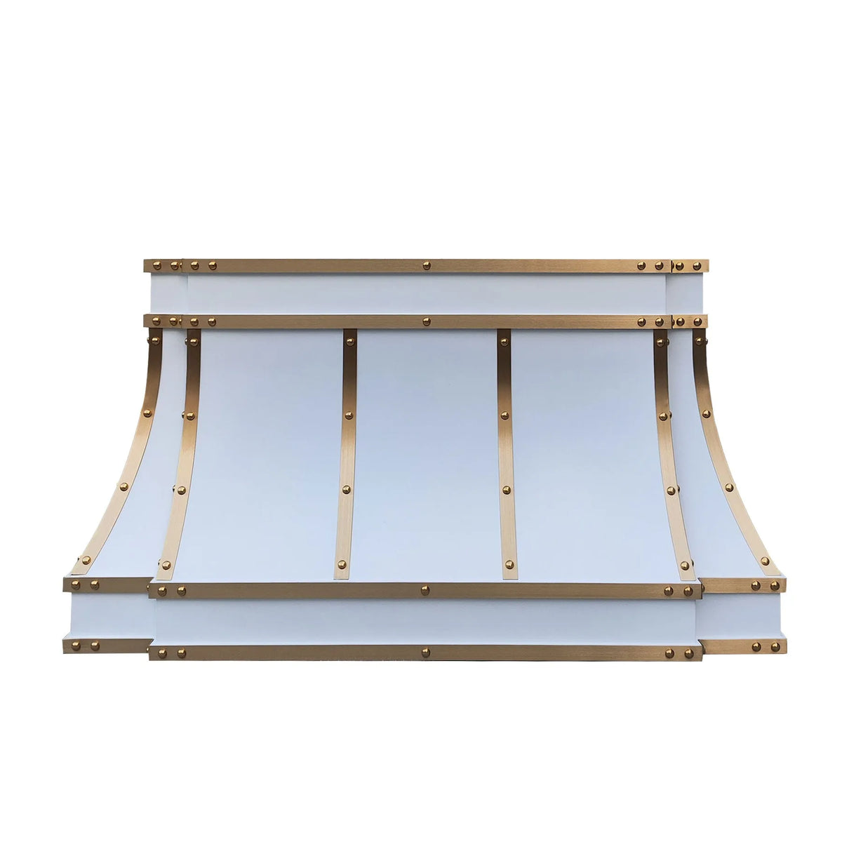Fobest White Stainless Steel Range Hood with Brass Color FSS-312-Stainless Steel Range Hood-Fobest