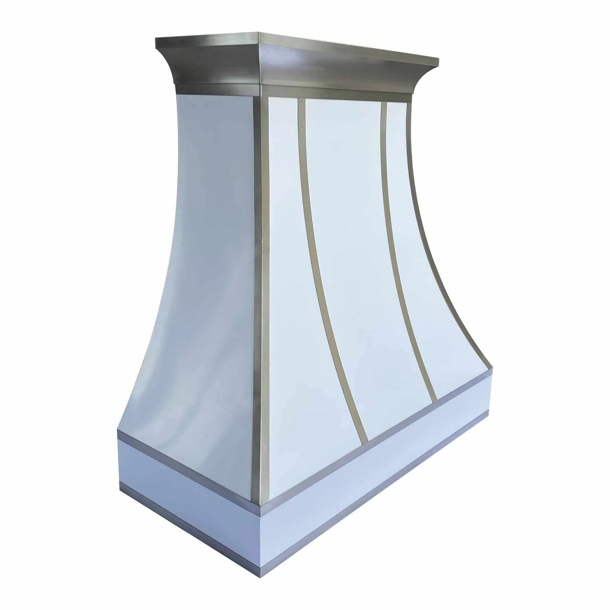 Fobest White Stainless Steel Range Hood with Crown FSS-233-Stainless Steel Range Hood-Fobest