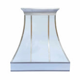Fobest White Stainless Steel Range Hood with Crown FSS-233-Stainless Steel Range Hood-Fobest