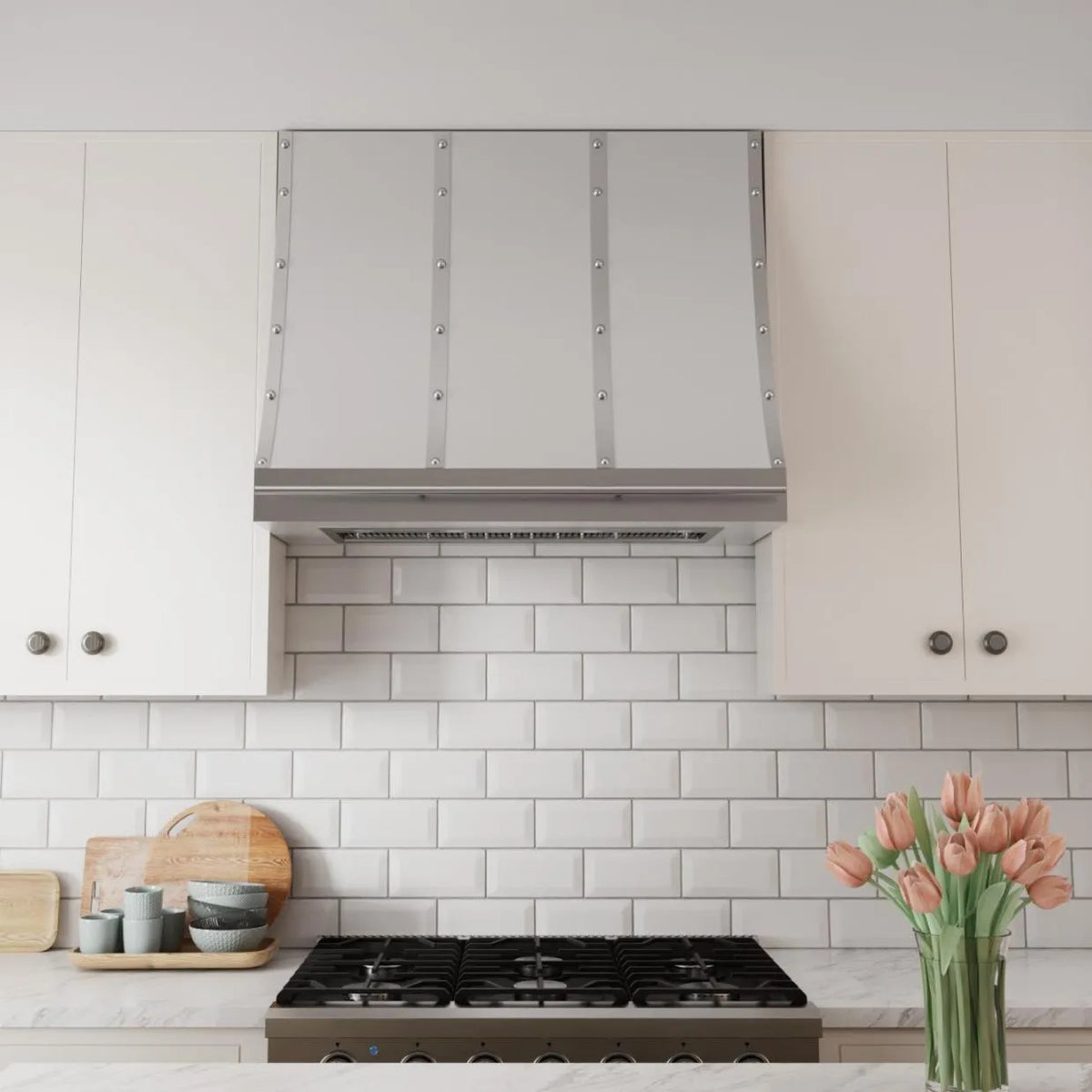 Fobest White Stainless Steel Range Hood with Pot Rail FSS-269-Stainless Steel Range Hood-Fobest