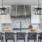 Fobest Zinc Kitchen Hood with Brass Accent FSS-252-Stainless Steel Range Hood-Fobest