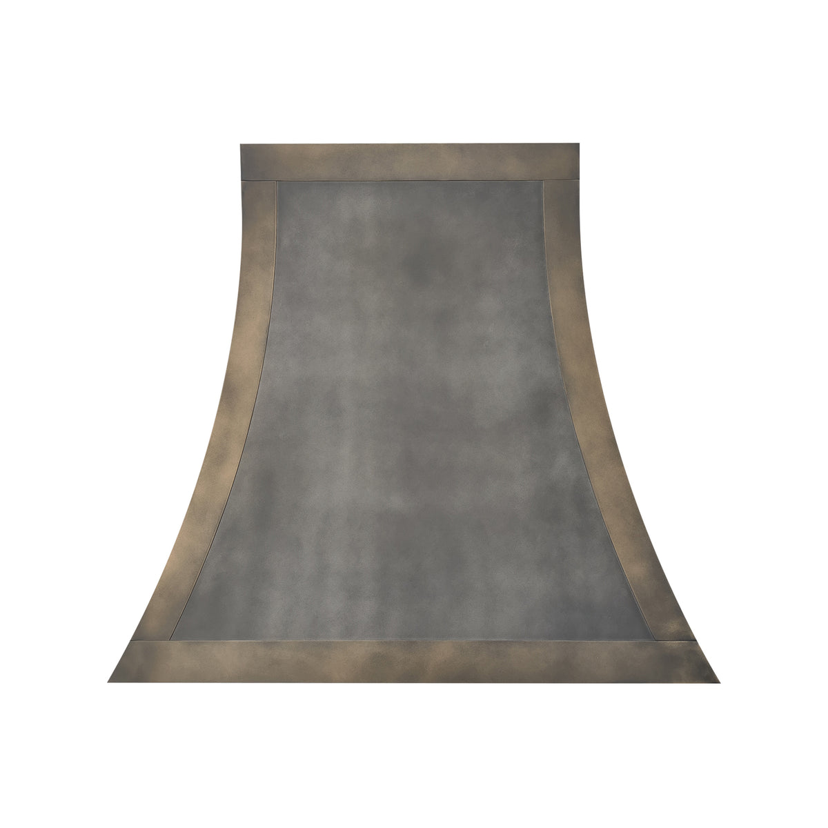 Fobest Zinc Range Hood with Antique Brass Trim and Flared Shape FSS-395-Stainless Steel Range Hood-Fobest