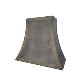 Fobest Zinc Range Hood with Antique Brass Trim and Flared Shape FSS-395-Stainless Steel Range Hood-Fobest