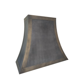 Fobest Zinc Range Hood with Antique Brass Trim and Flared Shape FSS-395-Stainless Steel Range Hood-Fobest