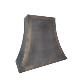 Fobest Zinc Range Hood with Antique Brass Trim and Flared Shape FSS-395-Stainless Steel Range Hood-Fobest