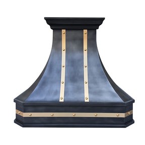 Fobest Zinc Range Hood with Brass Strap FSS-381-Stainless Steel Range Hood-Fobest
