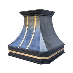 Fobest Zinc Range Hood with Brass Strap FSS-381-Stainless Steel Range Hood-Fobest