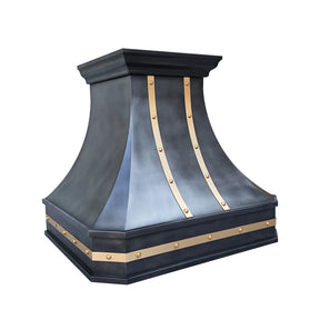 Fobest Zinc Range Hood with Brass Strap FSS-381-Stainless Steel Range Hood-Fobest