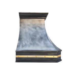 Fobest Zinc Range Hood with Brass Strap FSS-381-Stainless Steel Range Hood-Fobest