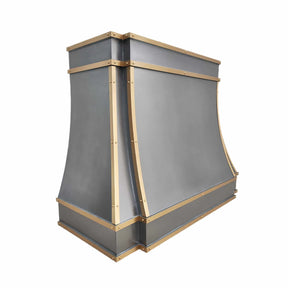 Fobest Zinc Range Hood with Brass Trims FSS-245-Stainless Steel Range Hood-Fobest