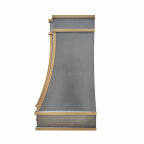 Fobest Zinc Range Hood with Brass Trims FSS-245-Stainless Steel Range Hood-Fobest