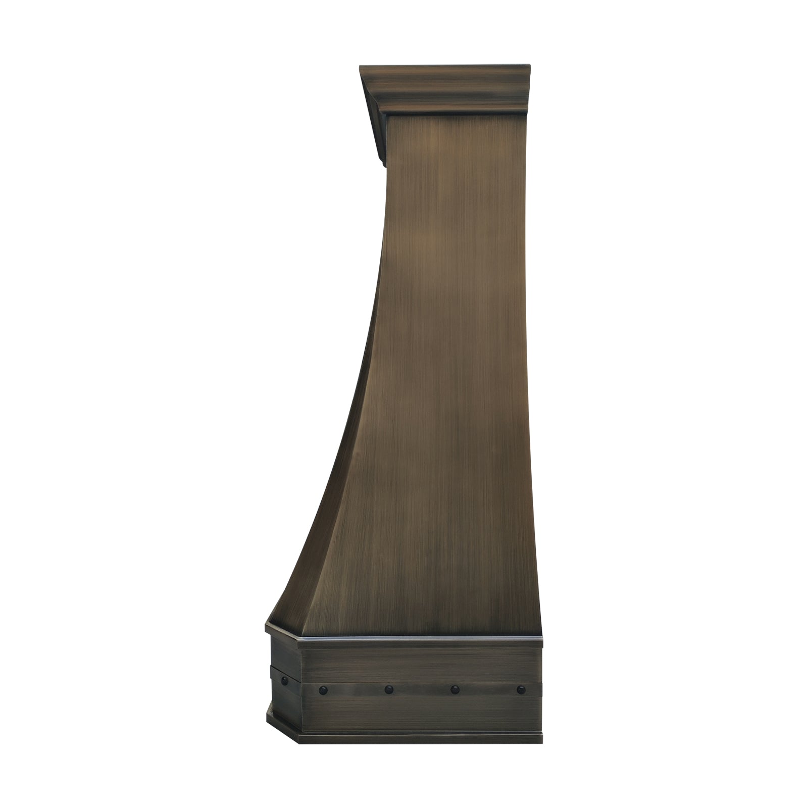 Fobest Aged Brass Custom Range Hood for Modern Rustic Kitchens FSS-549