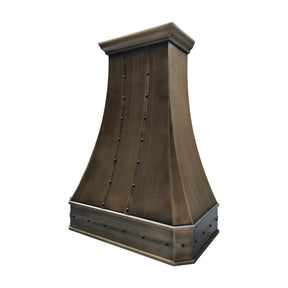 Fobest Aged Brass Custom Range Hood for Modern Rustic Kitchens FSS-549