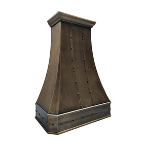 Fobest Aged Brass Custom Range Hood for Modern Rustic Kitchens FSS-549