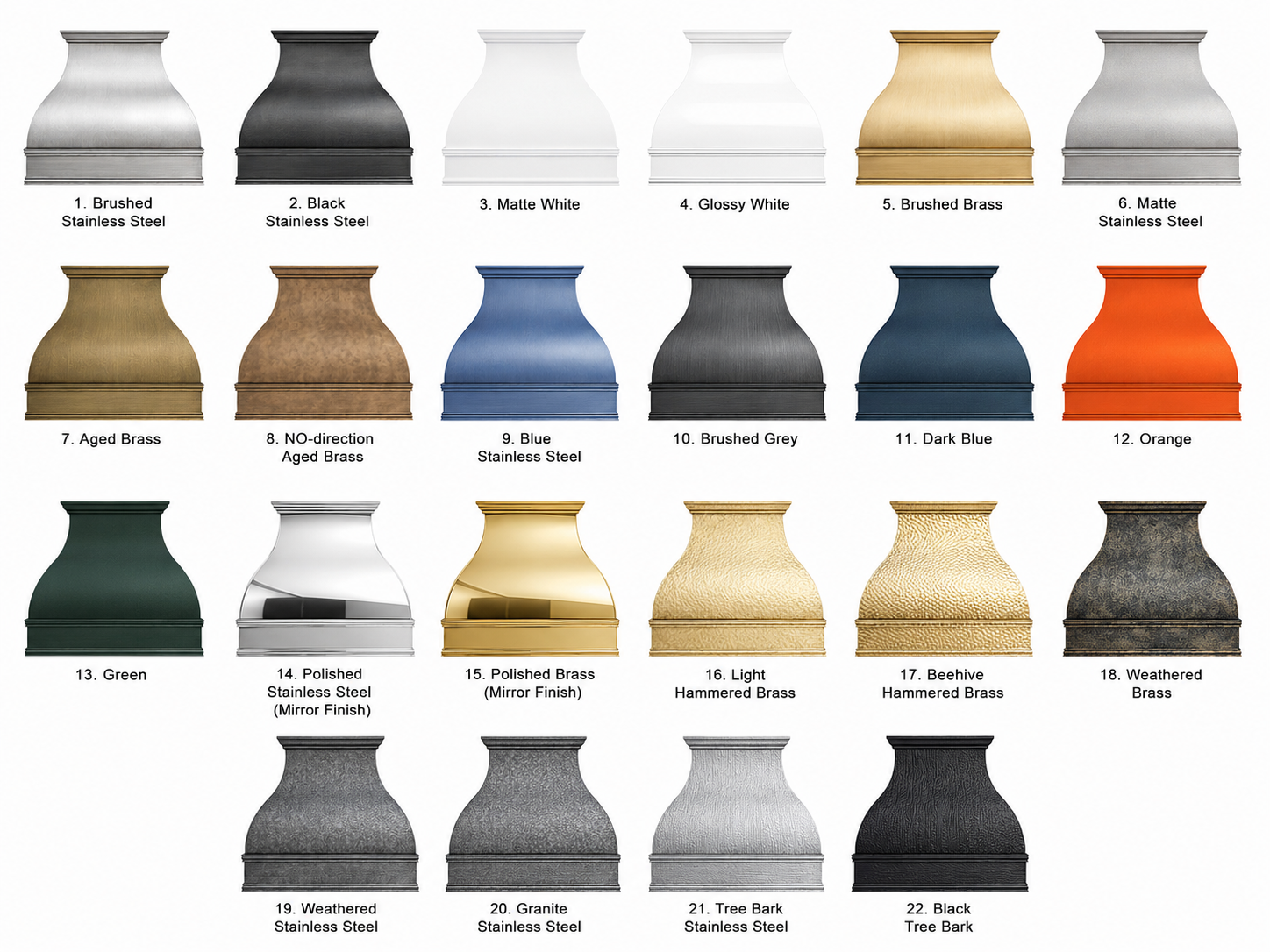 Fobest Aged Brass Hammered Range Hood FSS-450