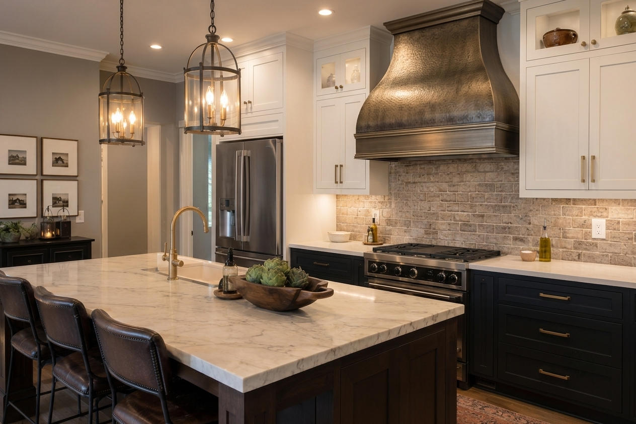 Fobest Aged Brass Hammered Range Hood FSS-450