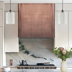 Fobest Antique Copper Kitchen Range Hood in Classic Box Design FCP-332