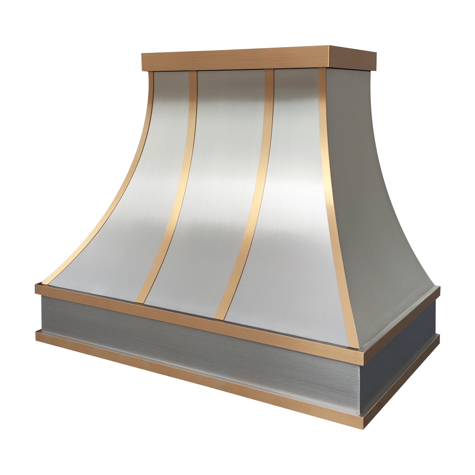 Fobest Atlanta Stainless Steel Range Hood with Brass Trim Accents FSS-513