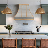 Fobest Atlanta Stainless Steel Range Hood with Brass Trim Accents FSS-513