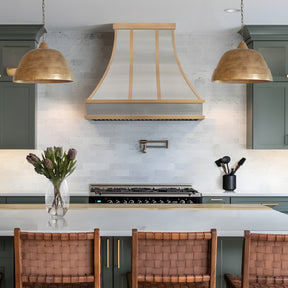 Fobest Atlanta Stainless Steel Range Hood with Brass Trim Accents FSS-513