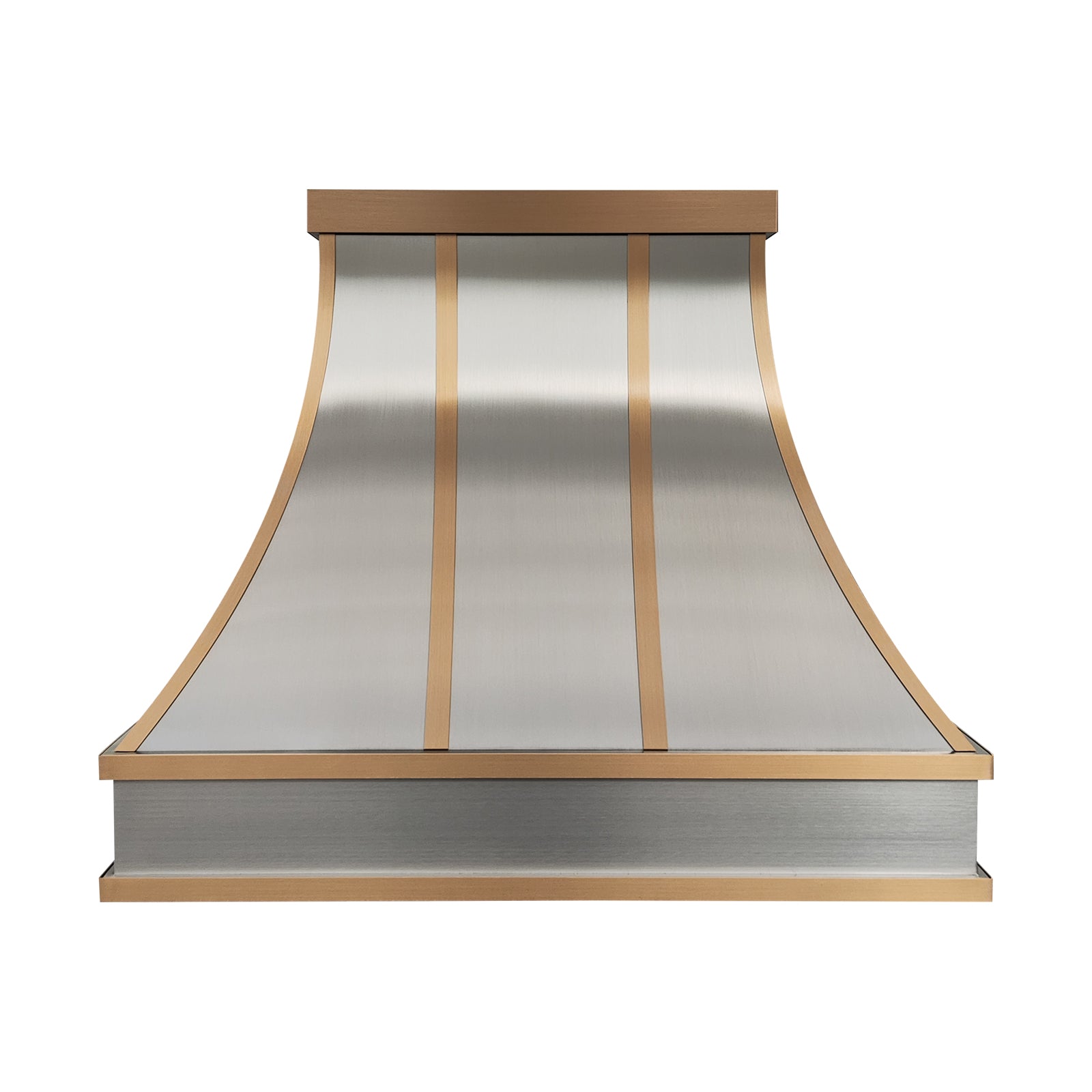 Fobest Atlanta Stainless Steel Range Hood with Brass Trim Accents FSS-513