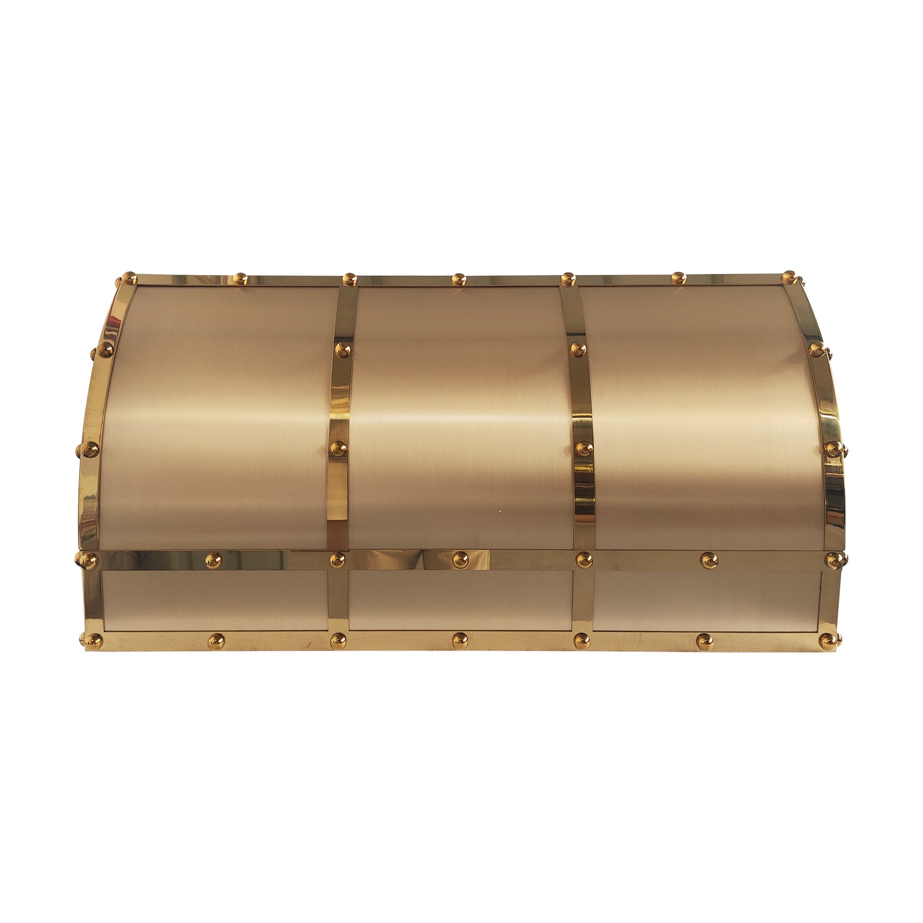 Fobest Barrel Brass Range Hood with Polished Brass Rivets FSS-694
