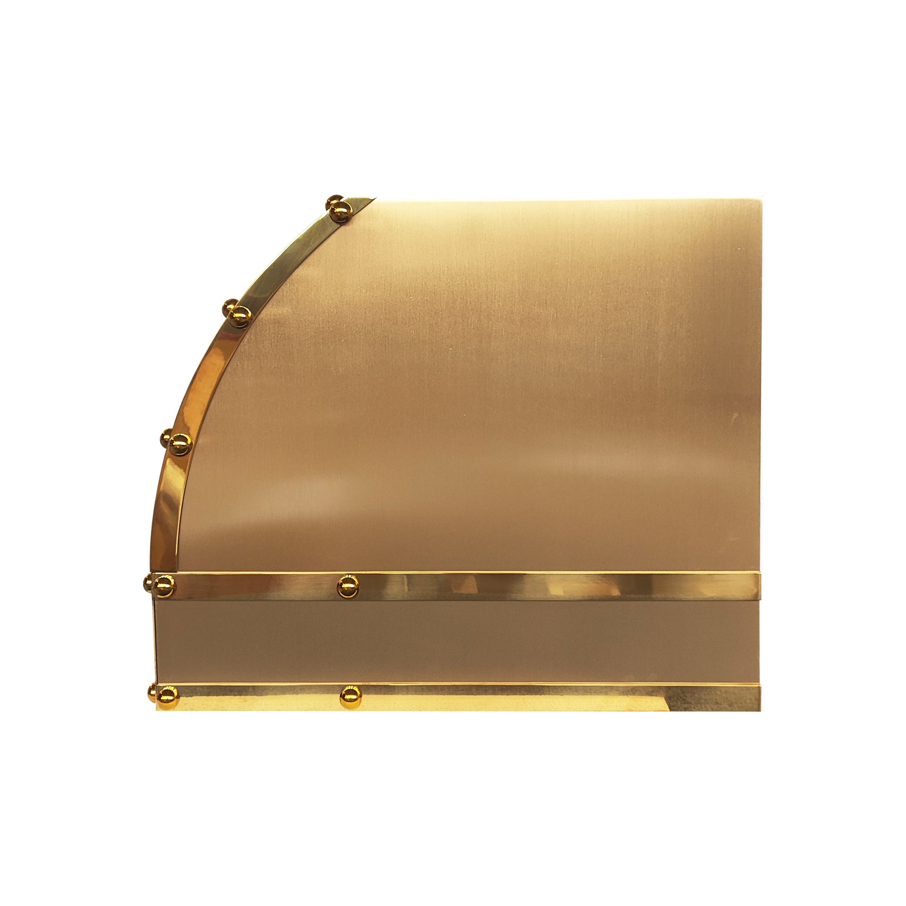 Fobest Barrel Brass Range Hood with Polished Brass Rivets FSS-694